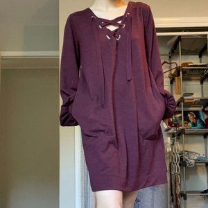 Maroon Casual Dress